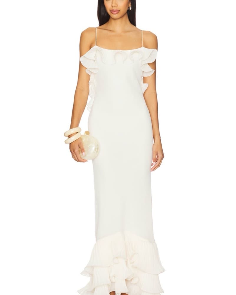 Revolve Delfi Delina Dress in Cream - Image 1