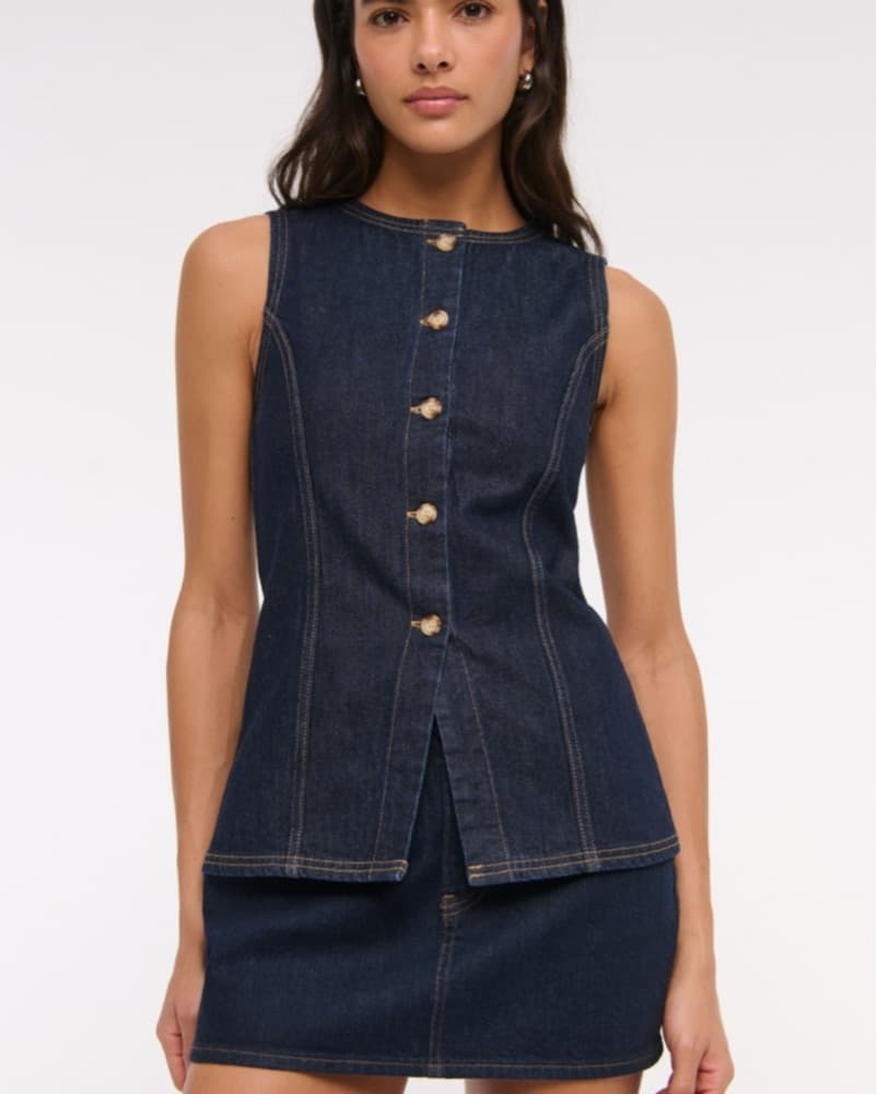 Dark Denim Abercrombie Top - Image 1