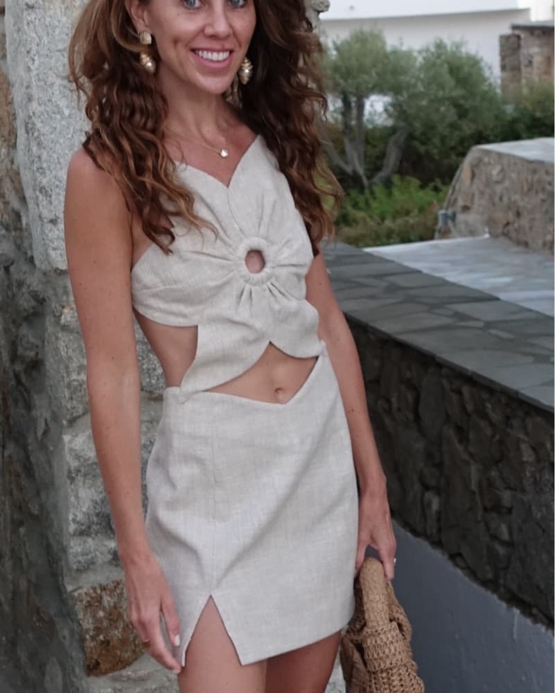Cult Gaia Tan Backless Mini Dress - Image 5