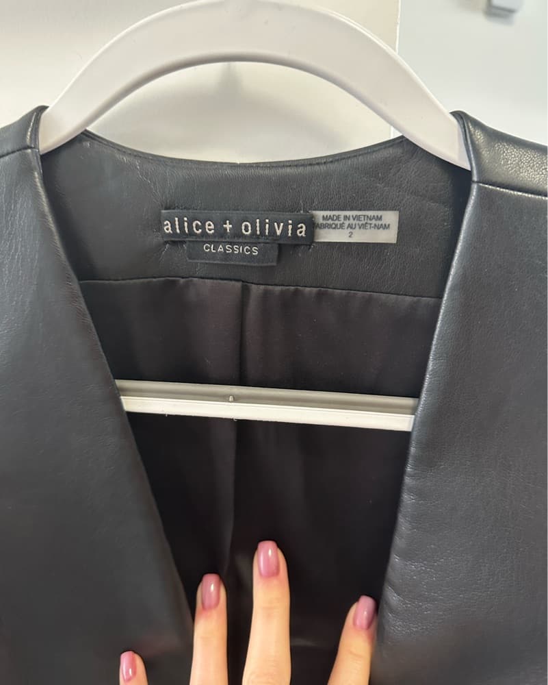 Alice And Olivia Leather Vest - Image 2