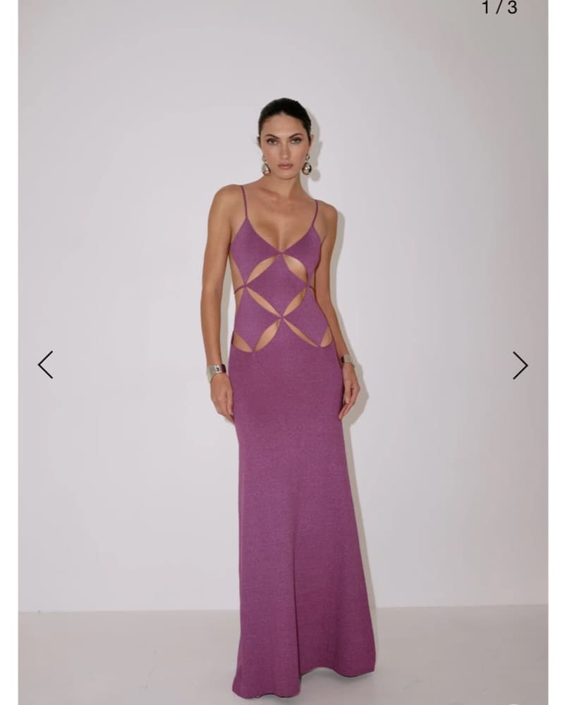 Delfi Collective Gaia Dress In Magenta - Image 1