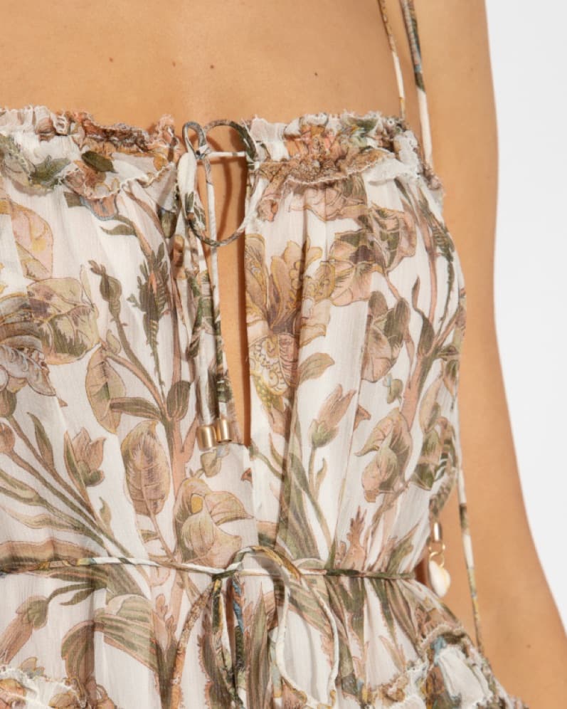 Zimmermann Floral Chiffon Midi Dress - Image 4