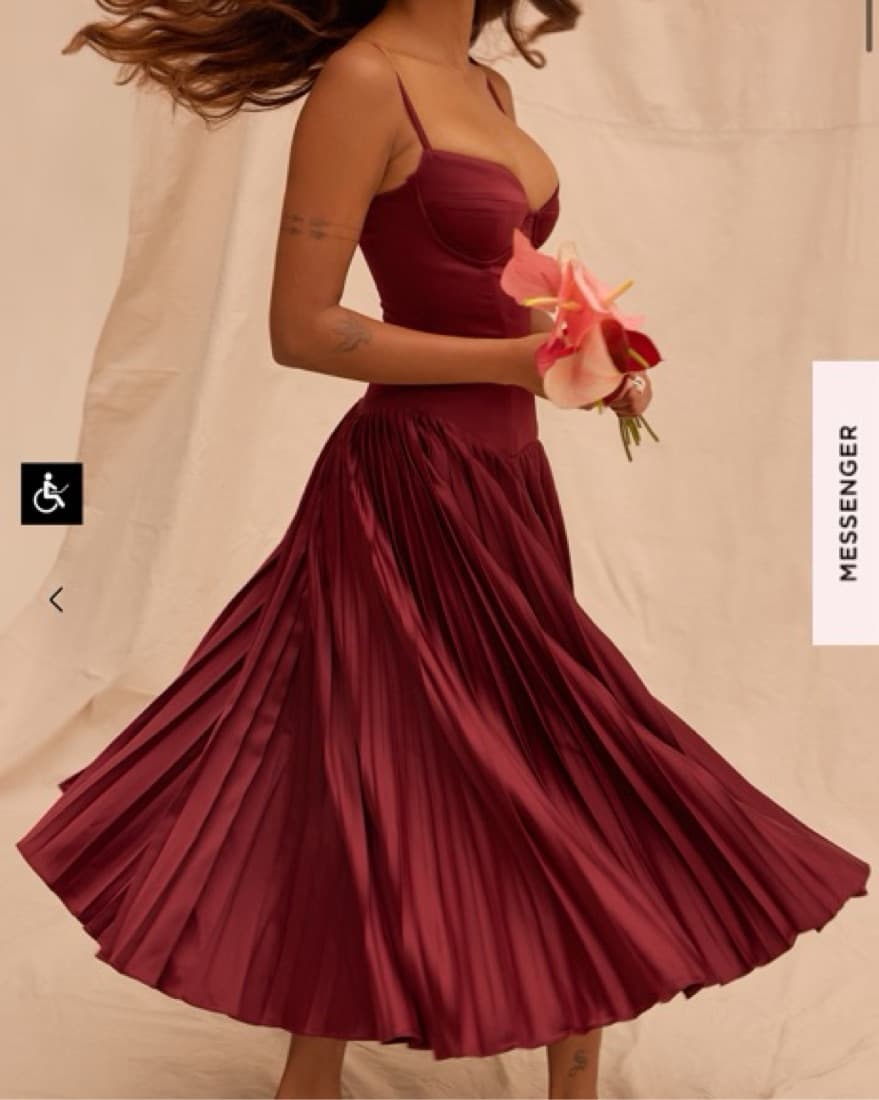 House Of CB Corset Pleated Maxi Dress - Image 3