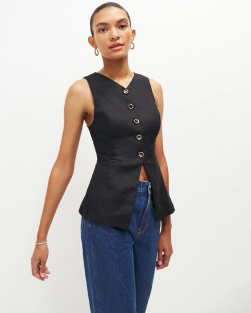 Reformation Linen Aspen Top - Image 1
