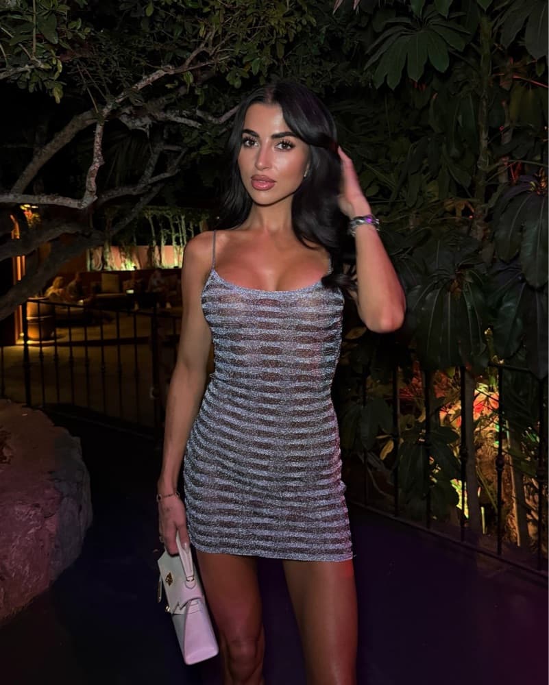 Zara Metallic Stripe Mini Dress - Image 2