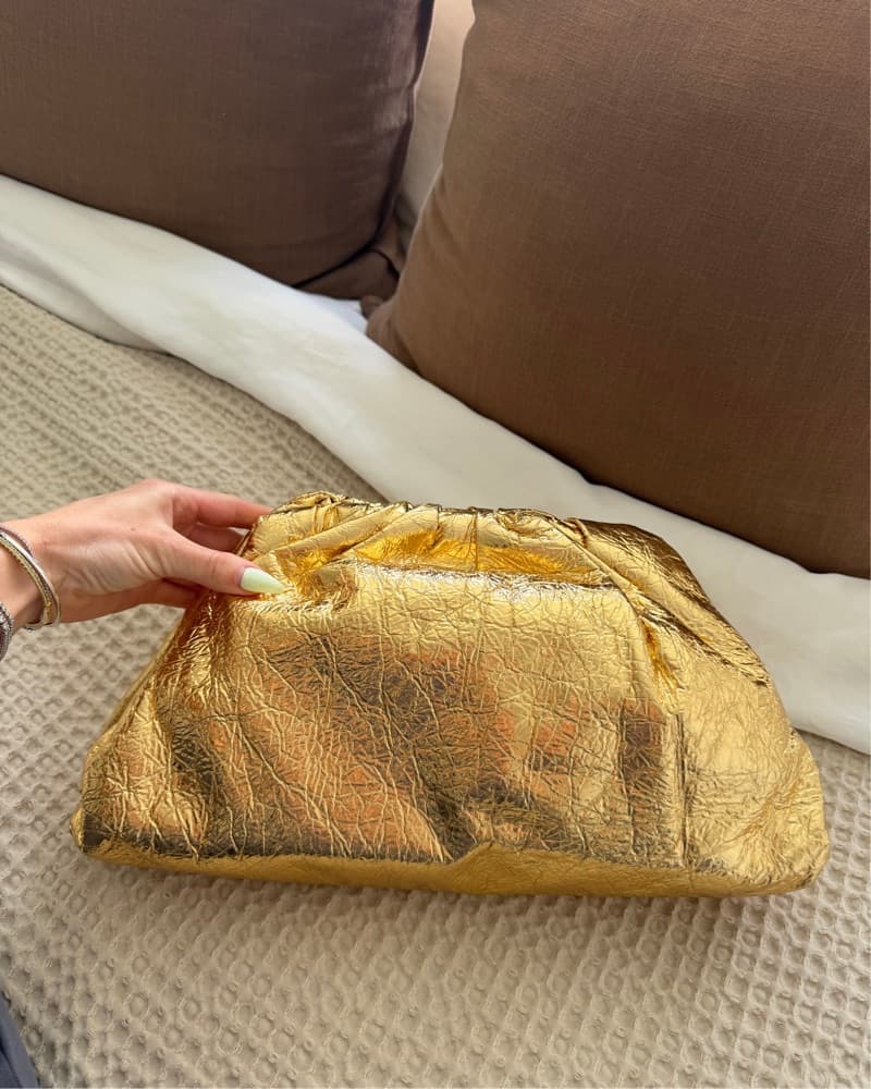 Bottega Gold Pouch Clutch  - Image 4