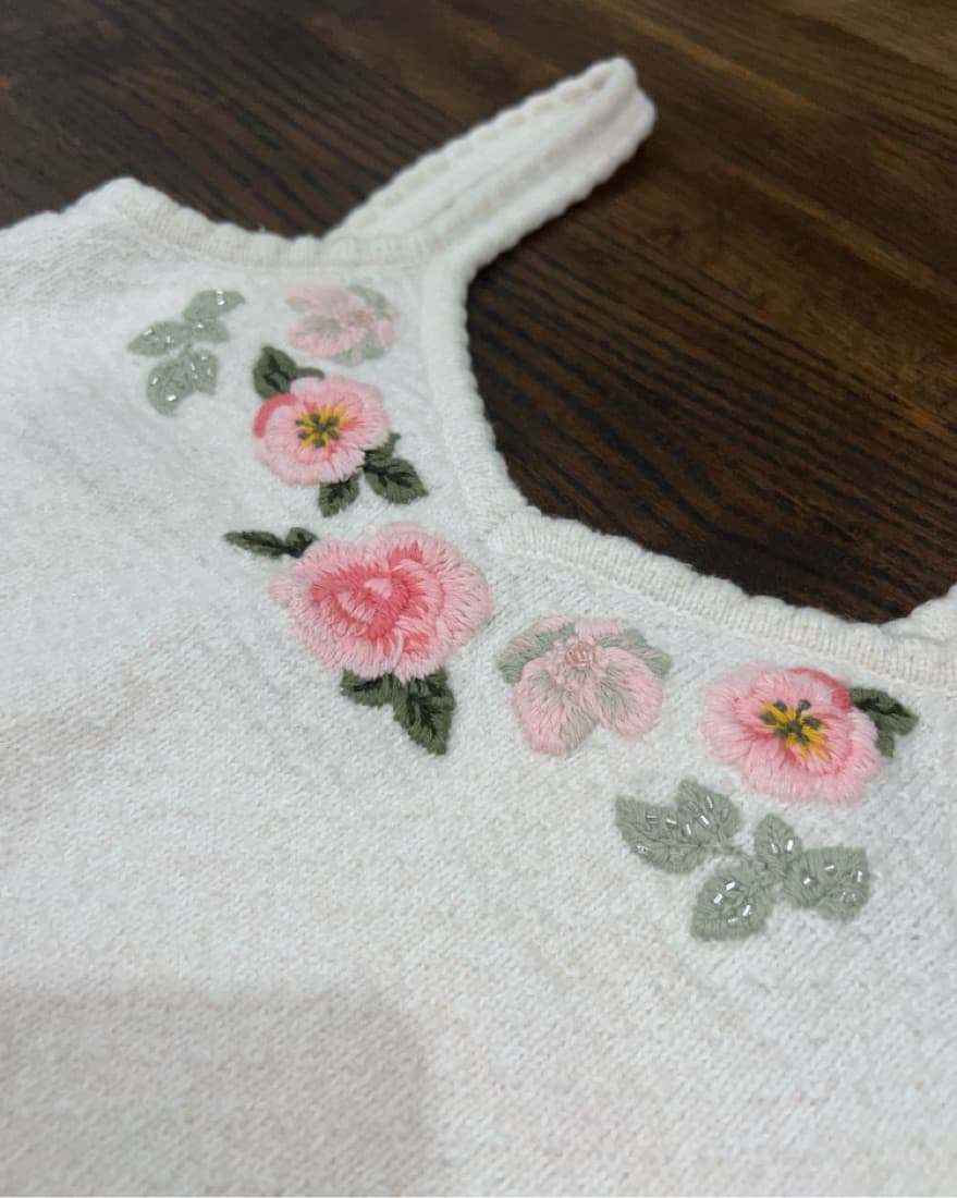 Alice And Olivia Embroidered Knit Tank - Image 4