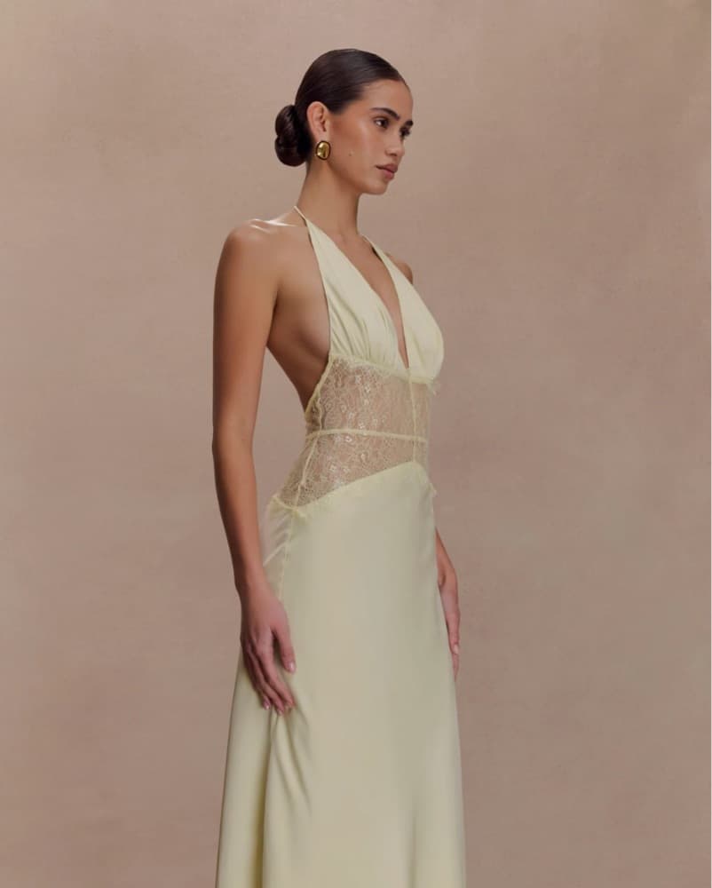 Meshki Lemon Yellow Dinah Dress - Image 4