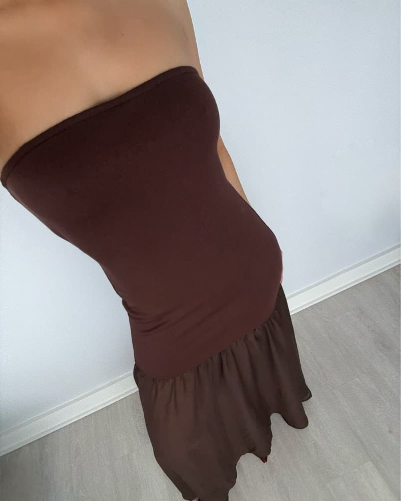 Chic Strapless Maxi Dress - Image 2