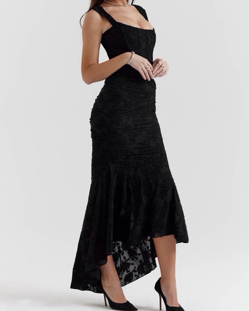 House of CB CESCA Black Floral Maxi S - Image 3