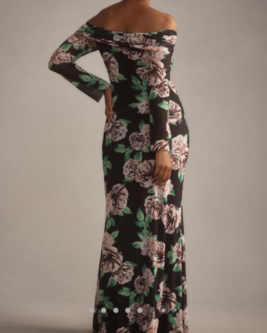 AFRM Long Sleeve Off the Shoulder Maxi - Image 2