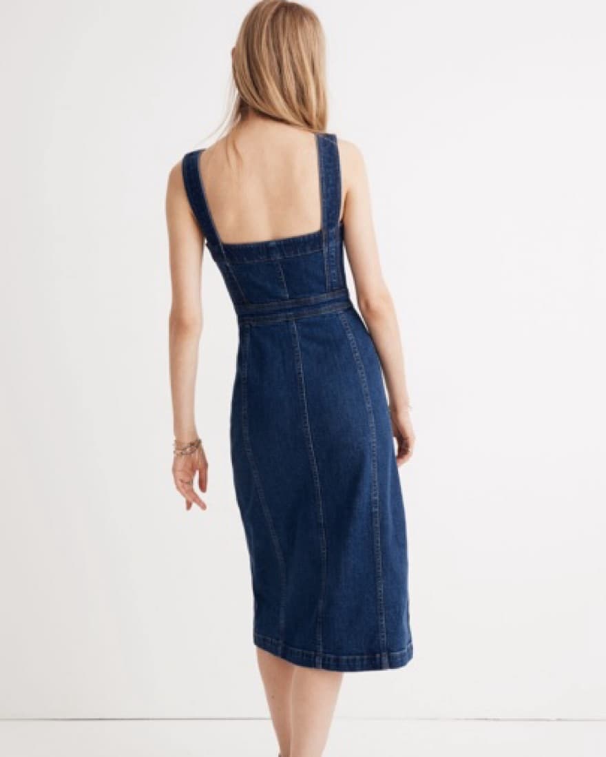 Denim Madewell Covered-button Dress - Image 2