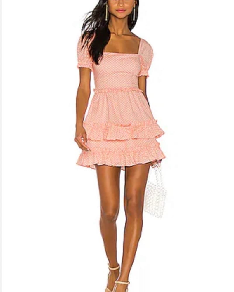 Majorelle Vendetti pink polka dot dress - Image 1