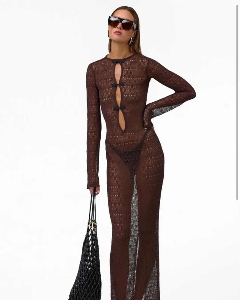 SAME Crochet Keyhole Dress  - Image 3