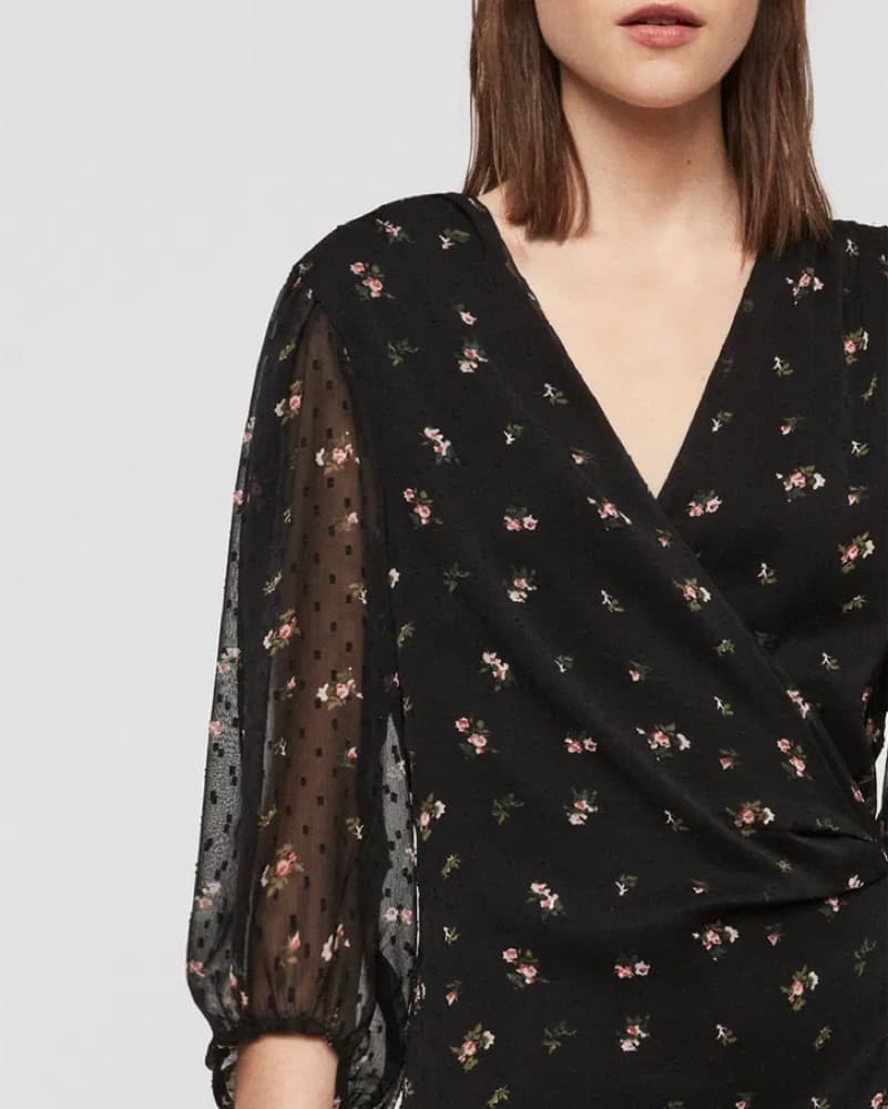 Allsaints Jade Aster Wrap Dress - Image 3