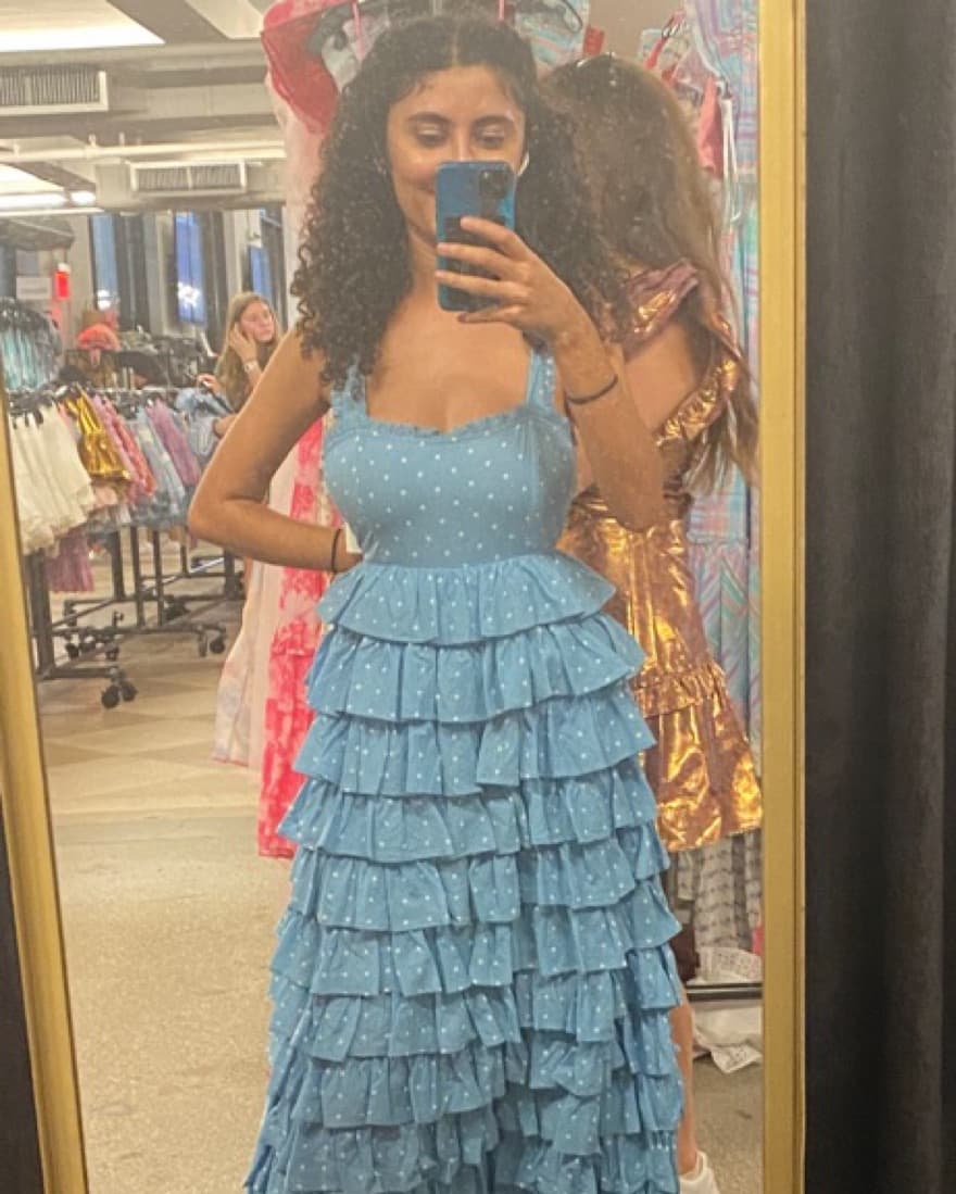 $500 LoveShackFancy Ruffle Long Dress - Image 2