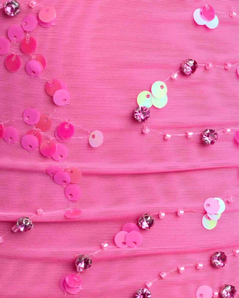 Oh Polly Pink Sequin Micro Skirt - Image 4