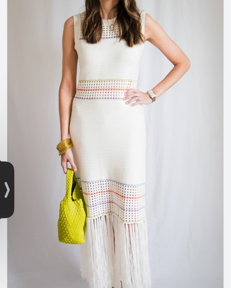 Chrochet Fringe Maxi Dress - Image 1