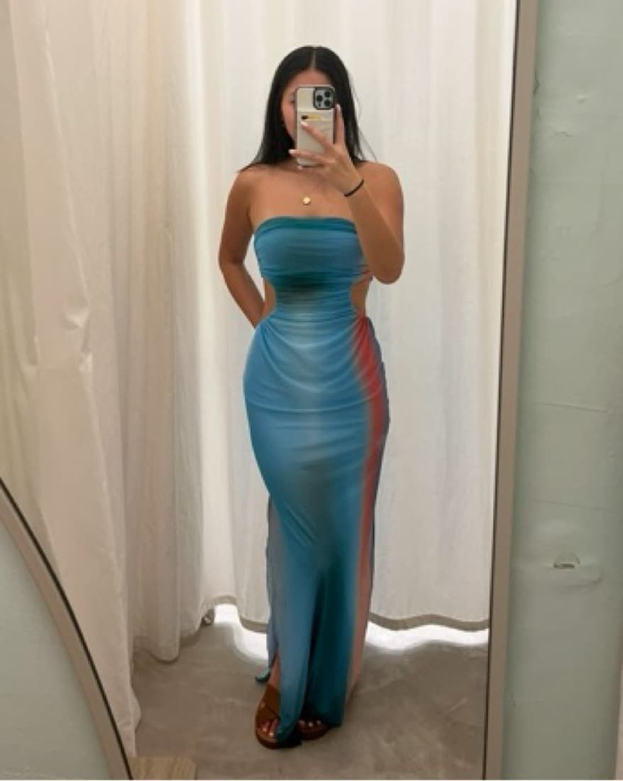 BAOBAB Blue Strapless Lila Maxi Dress - Image 4