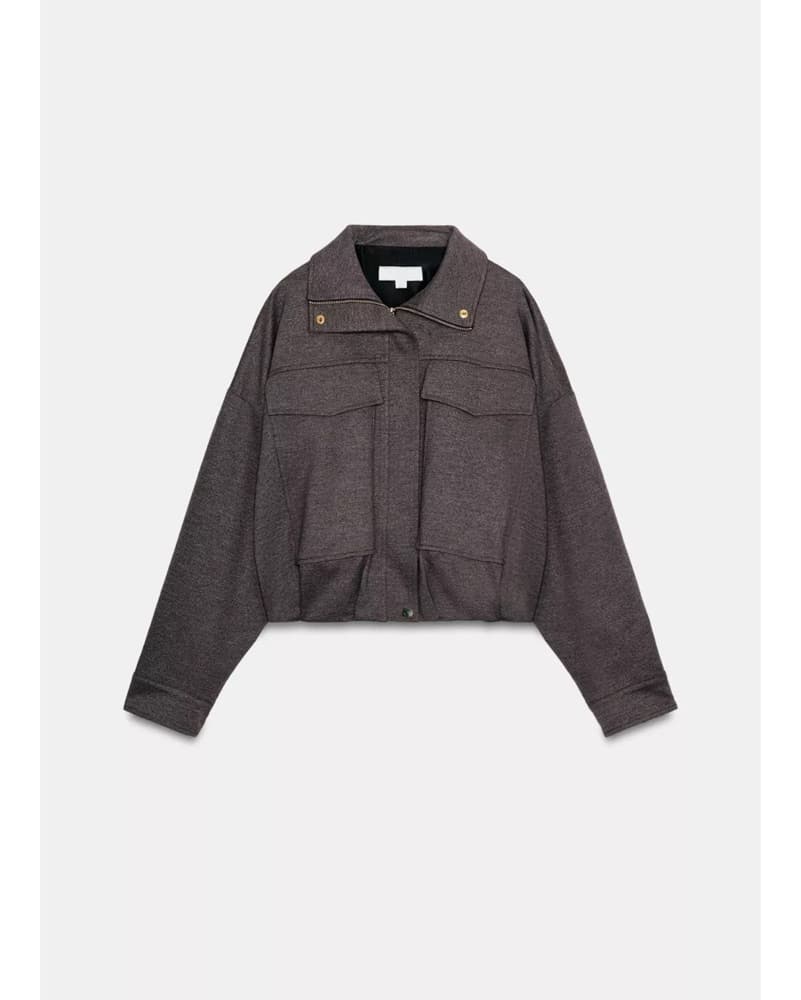 Zara High Collar Bomber Sport Jacket - Image 2