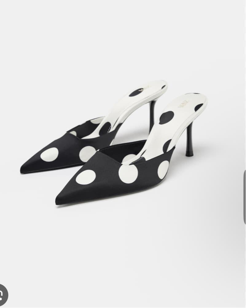 Zara Polka Dot Heels - Image 1