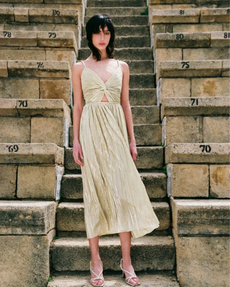 Sabina Musayev Pleated Midi Dress - Image 3