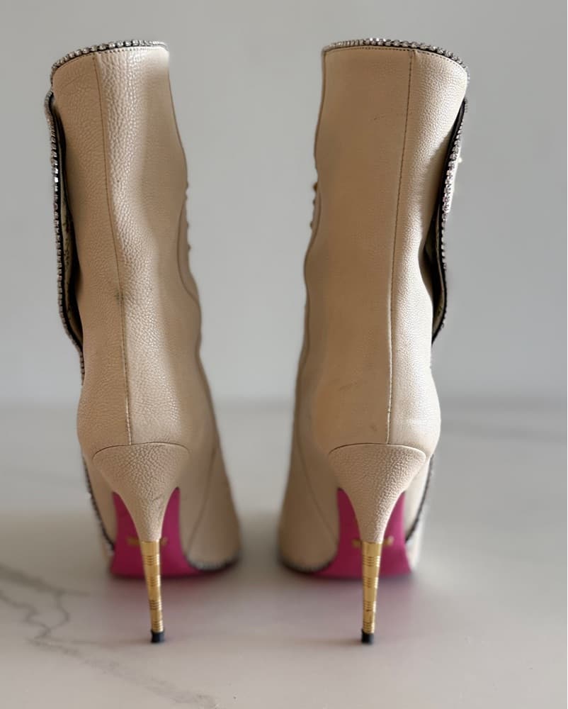 Gucci Runway Intarsia Cowboy Boots - Image 6