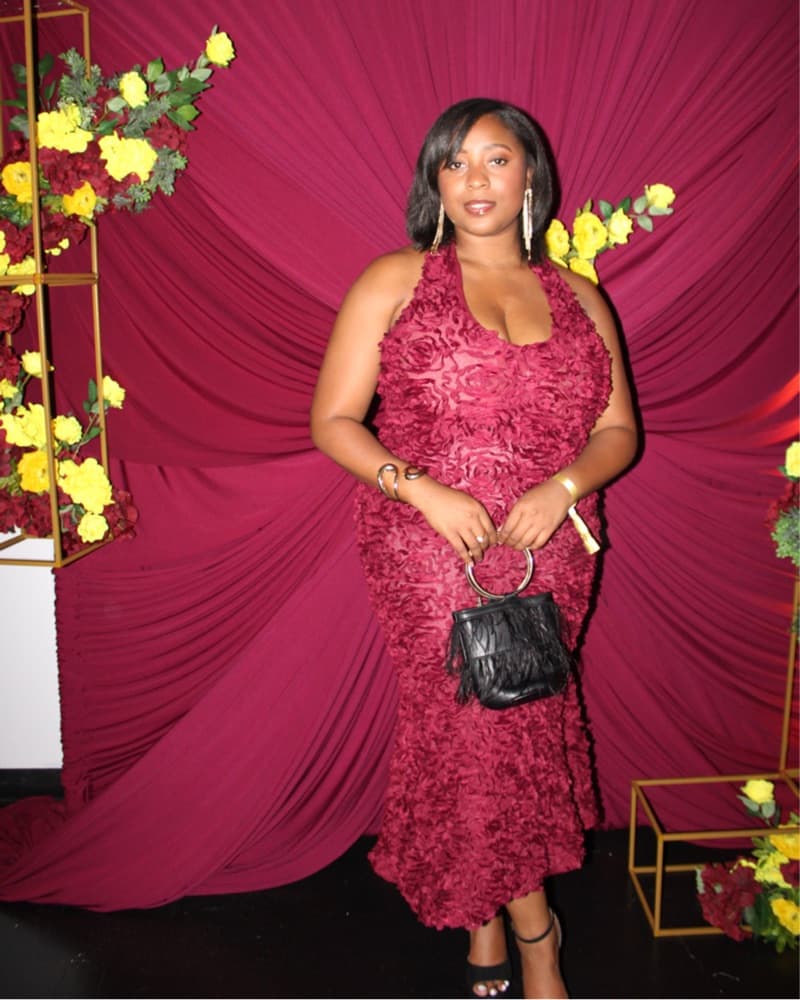 Detailed Rosette Midi dress - Image 4