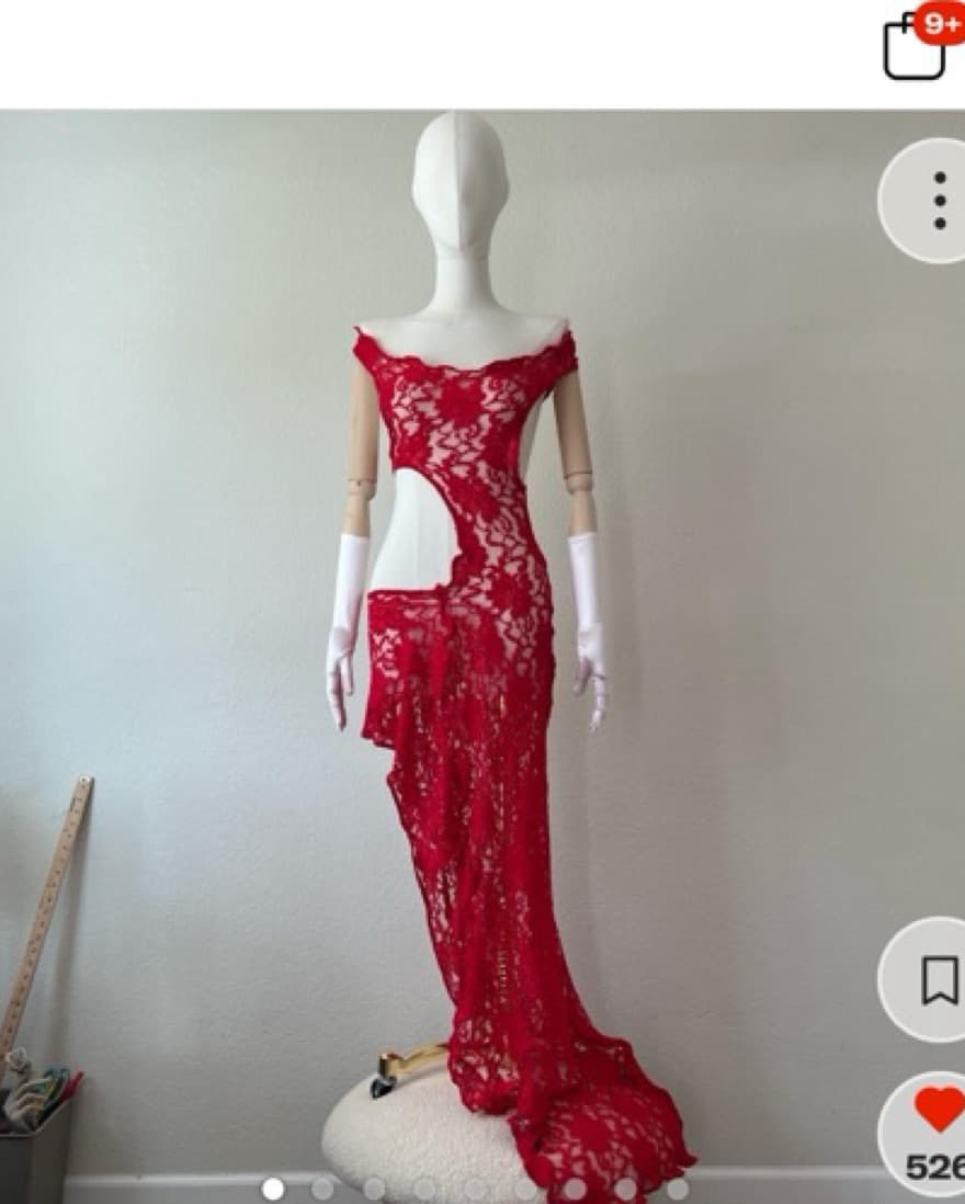 Handmade Lace Maxi Dress - Image 4