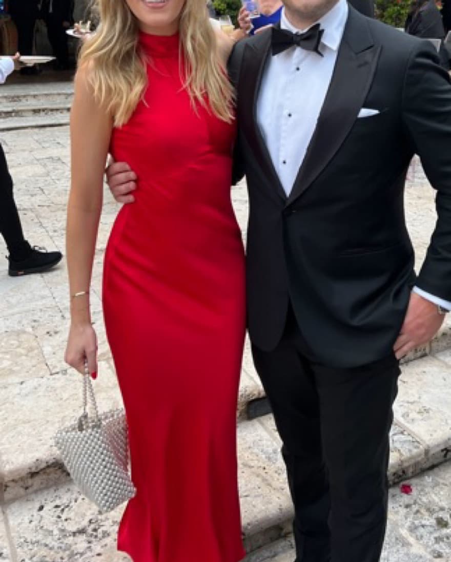 Bardot Red Maxi Dress - Image 3