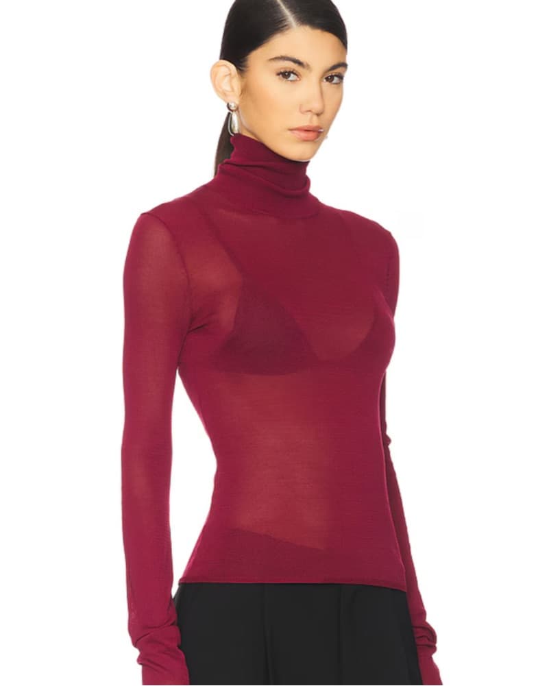 Burgundy Turtleneck Sweater - Image 4