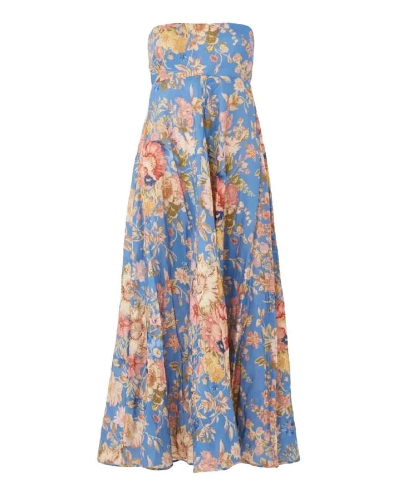 Zimmerman Midi Linen Floral Dress - Image 1