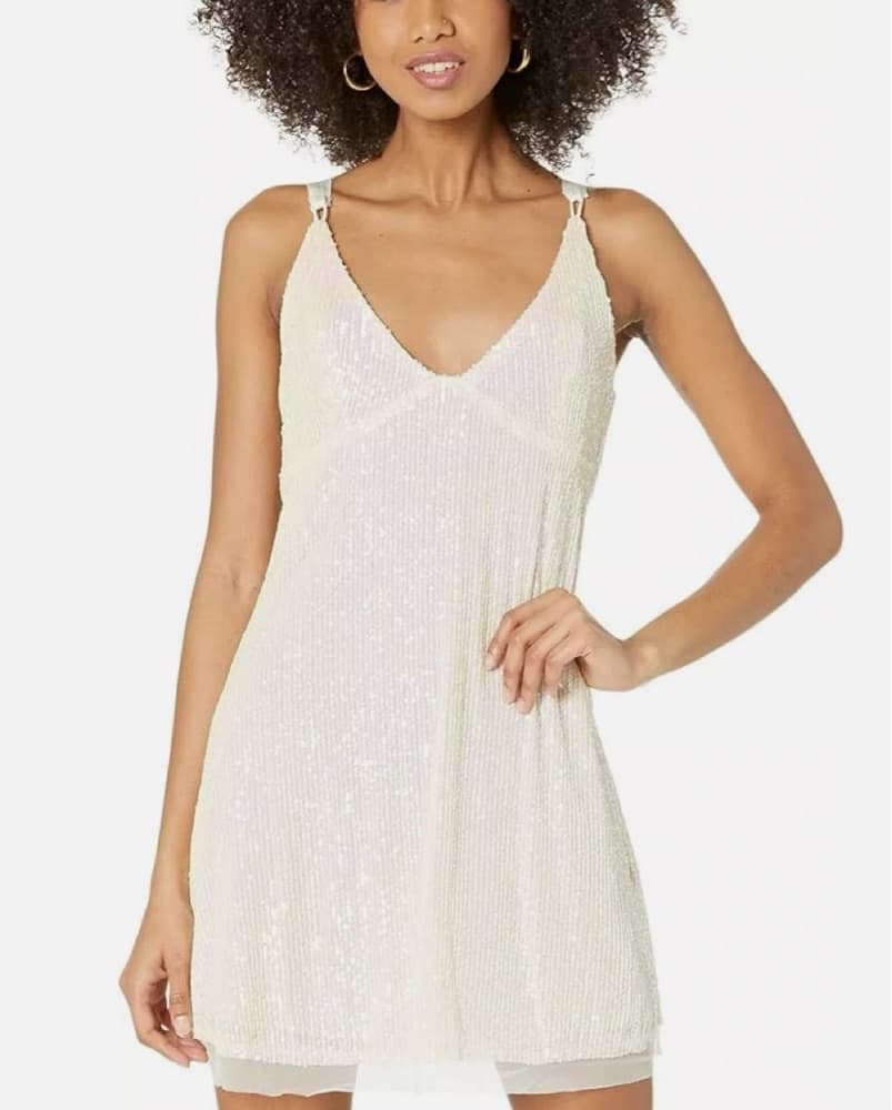 Free People Gold Rush Sequin Mini Dress - Image 2