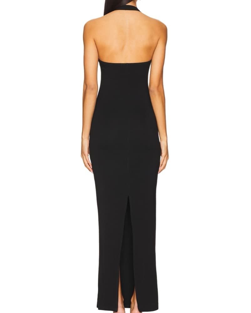 Sleek Black Maxi Dress - Image 3