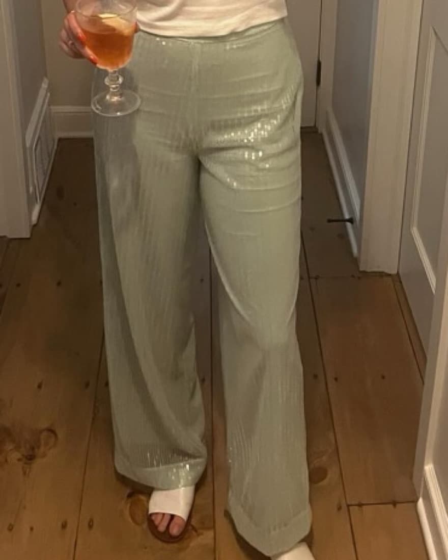 Seafoam Sequin Pants - Image 2