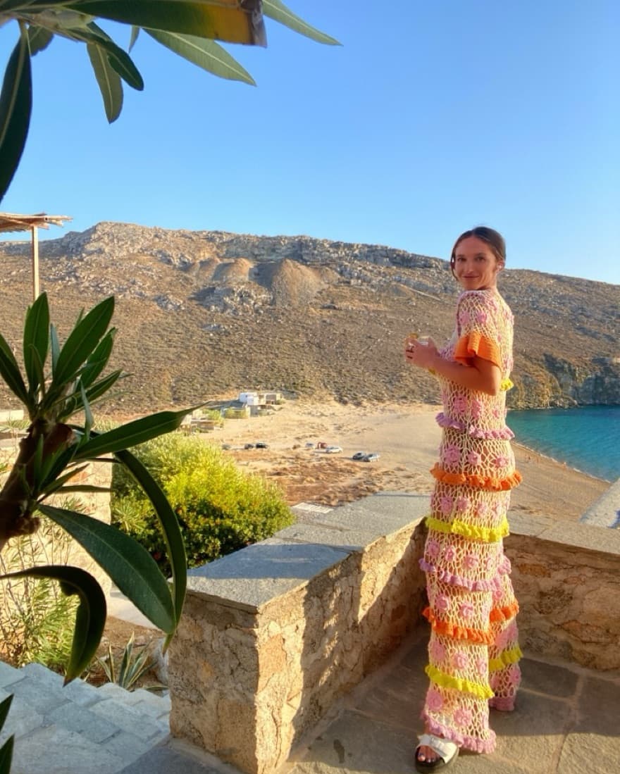 Celia B Crochet Maxi Dress - Image 1