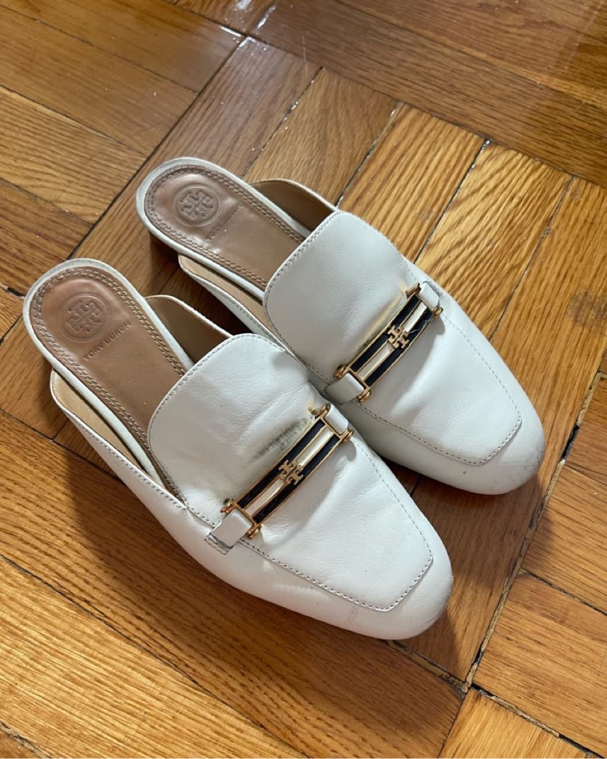 Tory Burch White Loafers - Image 1
