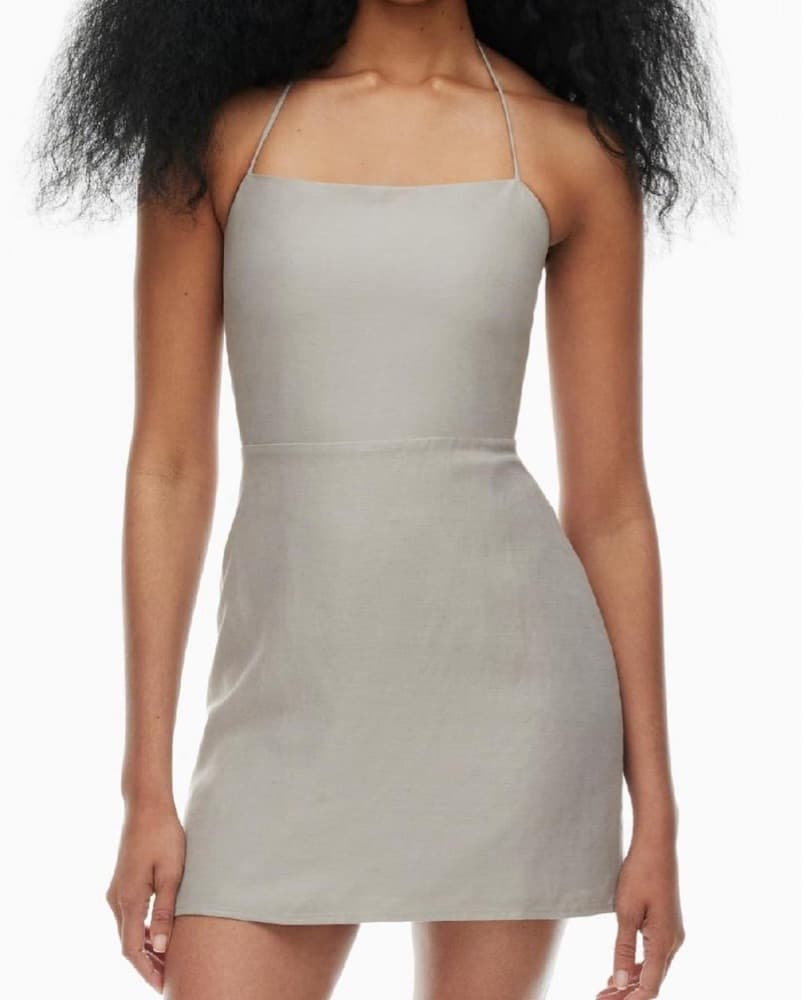 Aritiza Halter Linen Mini Dress - Image 3