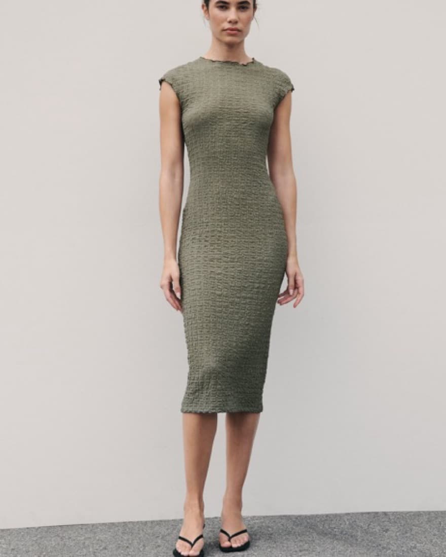 Zara Midi Textured Dress - Image 2