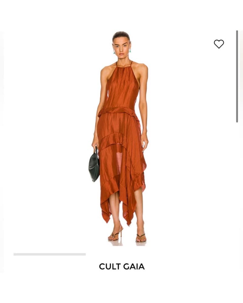 Cult Gaia Orange Asymmetrical Tiered Sun - Image 2