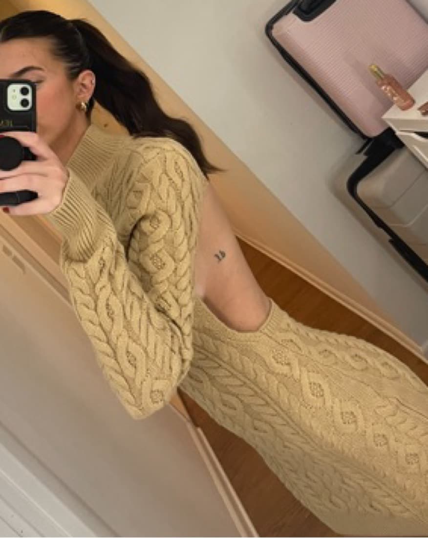 Open-Back Sweater Dress - Image 1
