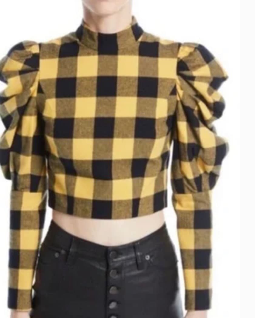 Alice And Olivia Yellow & Black Top - Image 3