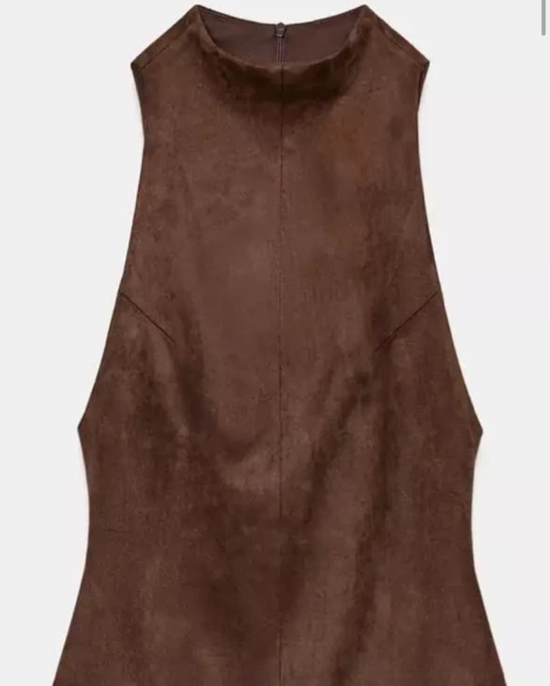 Brown Suede Zara Halter - Image 1