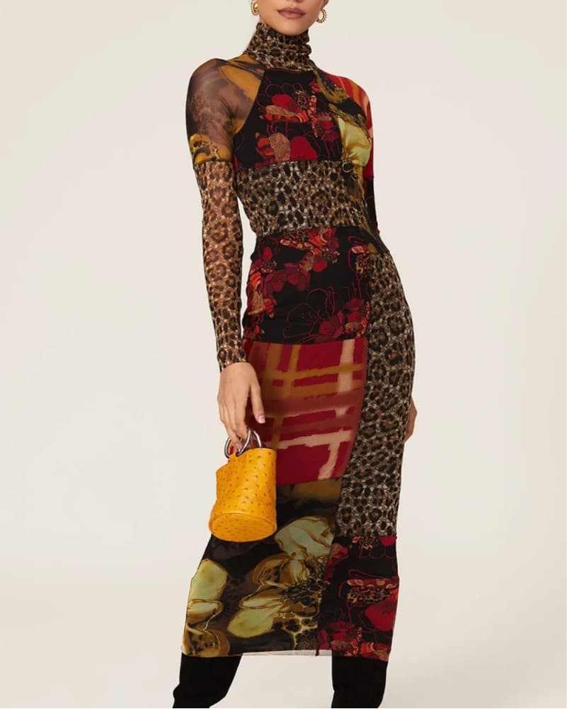 Fuzzi Patchwork Dress - Image 4