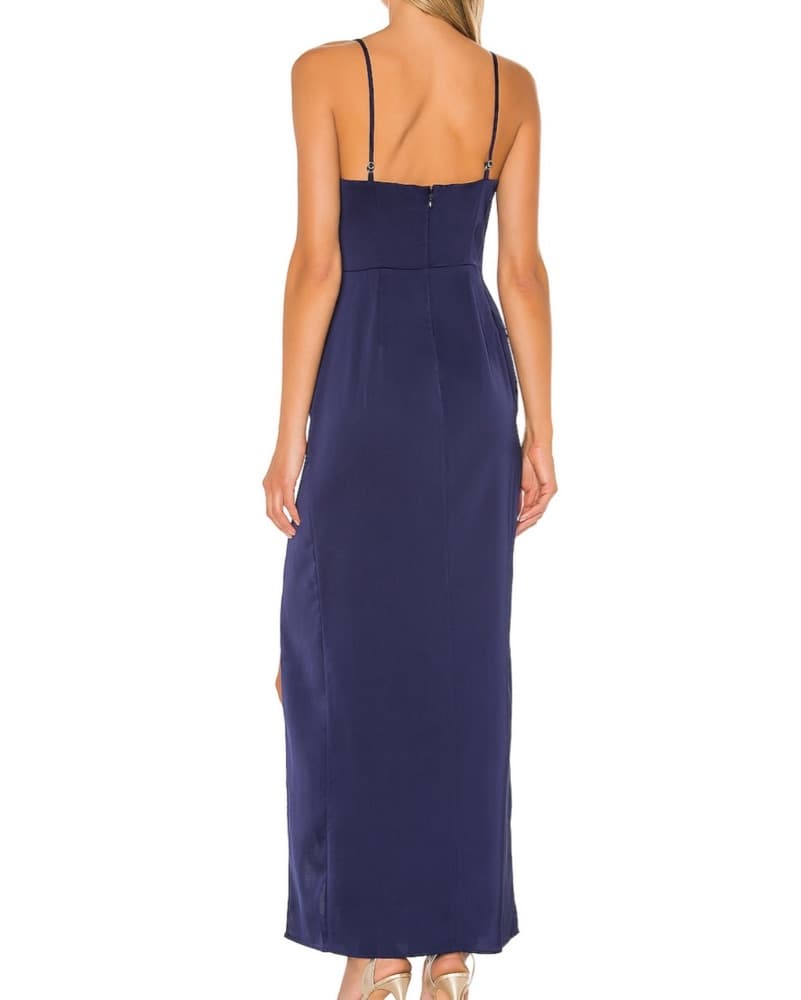 Navy Silk NBD Gown - Image 3