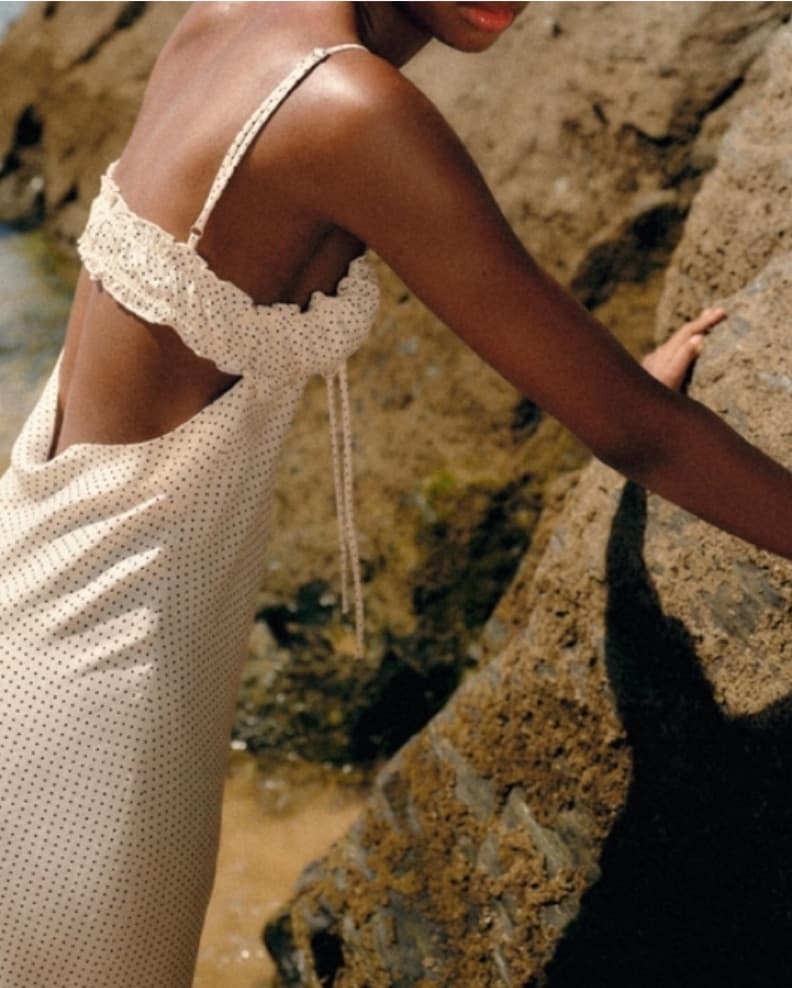Zara White polka dot midi dress - Image 3