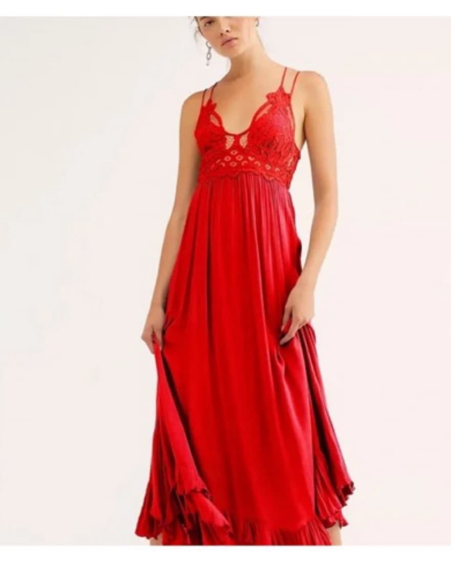 Free People Adella Maxi Dress Red - Image 2