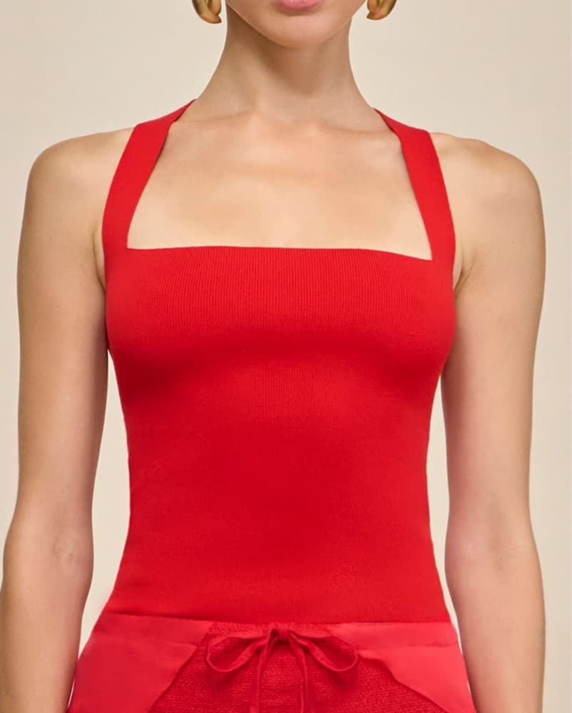 Cult Gaia Red Crawford Knit Top - Image 1