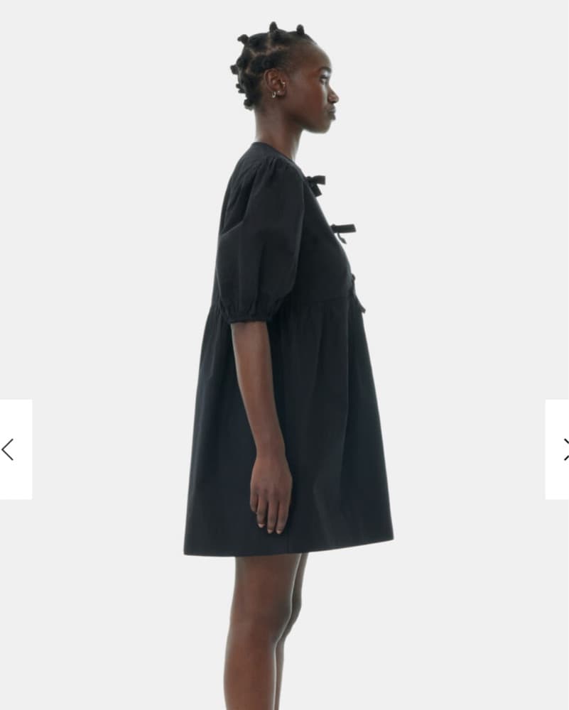 Chic Black Puff Sleeve Dress - Image 2