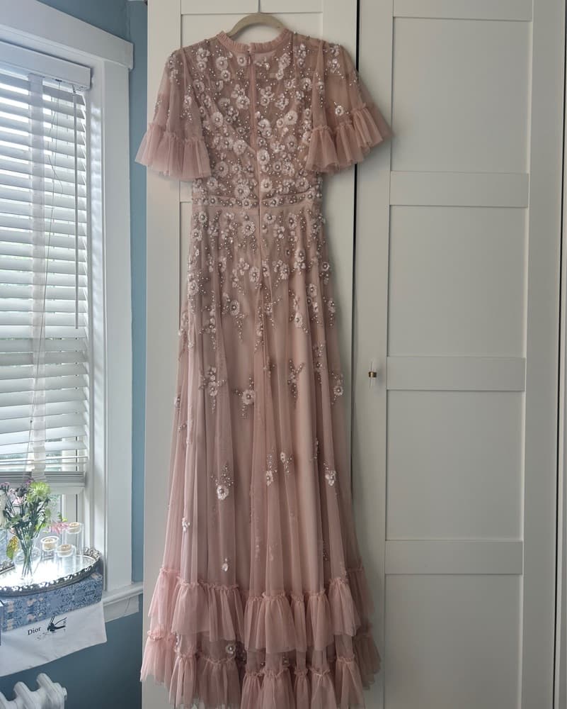 Mac Duggal Blush Embellished Gown  - Image 3